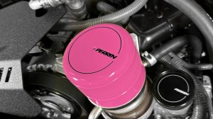 Subaru WRX Oil Filter Cover - Perrin Performance - Hyper Pink - `15-`25 Subaru WRX Oil Filter Cover - Perrin Performance - Hyper Pink - `15-`25